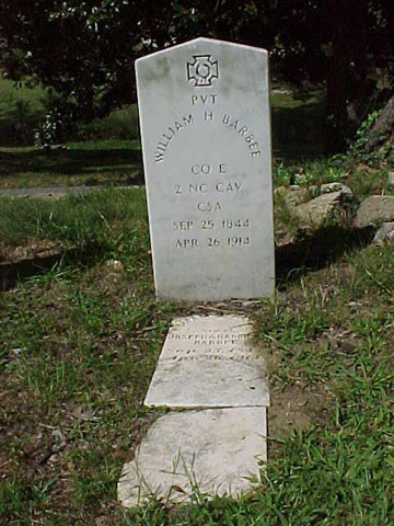 William H. Barbee (25 Sep 1844 - 26 Apr 1914) son of Harriett Dew and Joseph David Barbee. William s