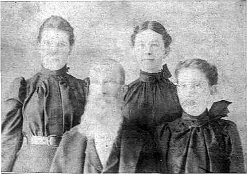 Daisy, Ida and Pearl Dew - Who is the gentleman?.<br>Source: Judy Crandall by way of Bud Dew