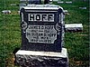 Dr. Susan Matilda Dew Hoff (1842-1933) - James Dallas Hoff (1847-1911) - gravestone.<br>Source: Rowl
