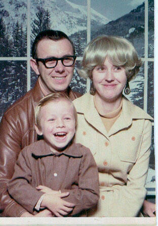 Edith Louise Tatum Taylor, husband Darrell Taylor, son Johnny Taylor. Photo taken December 1975 in B